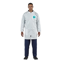 AlphaTec® WH20-B-92-209-02 209 Bound Seam Lab Coat, S, White, Polyethylene