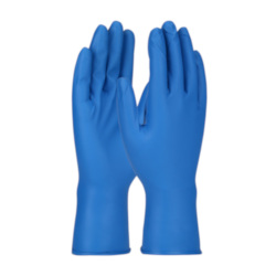 Ambi-dex® Grippaz™ FoodPlus 67-308/L Disposable Liquidproof Gloves, L, Nitrile, Blue, 12 in L, Powder-Free, Textured Fish Scale, 8 mil THK, Application Type: Superior Grade
