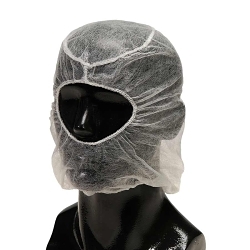 APA® AllGard Protective Apparel 15386W Latex-Free Bouffant and Beard Cover, One Size, White, Polypropylene