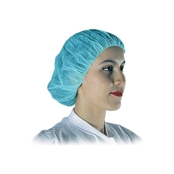 APA® AllGard Protective Apparel 15819B Latex-Free Bouffant Cap, 19 in, Blue, SpunBonded Polypropylene