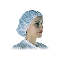 APA® AllGard Protective Apparel 15821W10 Latex-Free Bouffant Cap, 21 in, White, SpunBonded Polypropylene