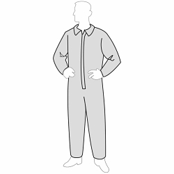 APA® AllGard Protective Apparel 181203XL 18120 Coverall with Open Wrist and Ankle, 3XL, White, Micro-Porous Film Over Spunbonded Polypropylene