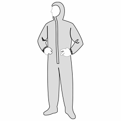 APA® AllGard Protective Apparel 181223XL 18122 Coverall with Attached Hood and Boot, 3XL, White, Micro-Porous Film Over Spunbonded Polypropylene