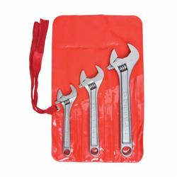 Crescent® AC3 Adjustable Regular Length Handle Wrench Set, 3 Pieces, 6 to 10 in, Satin Chrome