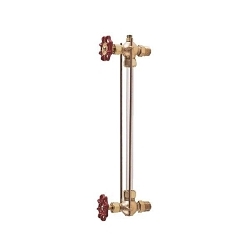 Apollo™ 2025000 20-200 Heavy Pattern Water Gauge, Regular Gauge Glass, 200 to 400 psi Working, 1/2 in MNPT Thread, Bronze