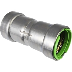Apollo™ PWR7480000 400 Coupling With Stop, 1/2 in Nominal, POWERPRESS End Style, Carbon Steel