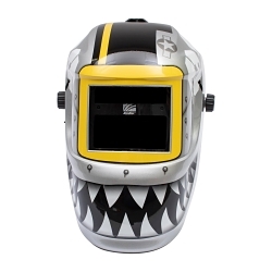ArcOne® 1000F-0171 Fighting Tiger Welding Helmet, 4/9 to 13 Lens Shade, Fighting Tiger, 6 sq-in Viewing Area, Power Source: Solar