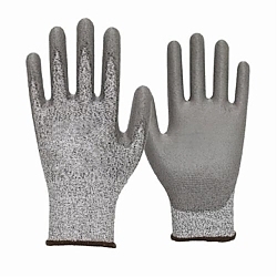 Armor Guys 02-008-L Excel 02-008 Unisex Coated Gloves, L, Basetek®/Polyurethane, Knit Wrist Cuff, Resists: Abrasion, Cut, Puncture and Tear, ANSI Cut-Resistance Level: A2, Right Hand