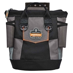 Arsenal® 13647 5517 Premium Topped Tool Pouch With Snap-Hinge Closure, 20 lb Load, 10 Pockets, 1680D Ballistic Polyester, Black