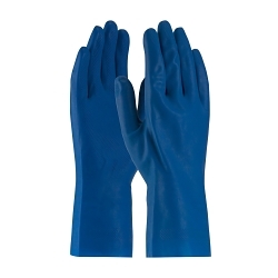 Assurance® 47-L171B/L Chemical-Resistant Gloves, L, Natural Rubber Latex, Blue, Unlined Lining, 11.8 in L, Resists: Abrasion, Cut, Puncture and Tear, Unsupported Support, Straight Cuff, 18 mil THK