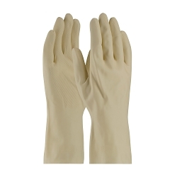 Assurance® 47-L171N/L Chemical-Resistant Gloves, L, Natural Rubber Latex, Natural, Unlined Lining, 11.8 in L, Resists: Abrasion, Cut, Puncture and Tear, Unsupported Support, Straight Cuff, 18 mil THK