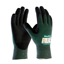 ATG® 34-8443/L 34-8443 High Performance Cut-Resistant Gloves, L, Nitrile with MicroFoam Grip Coating, Engineered Yarn, Knit Wrist Cuff, Resists: Abrasion, Cut, Puncture and Tear, ANSI Cut-Resistance Level: A2