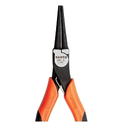 Bahco® ERGO™ 2521G-160IP Long Nose Plier, Round Alloy Steel Jaw, 49.5 mm L x 16.5 mm W Jaw, 160 mm OAL, 4 mm W Tip