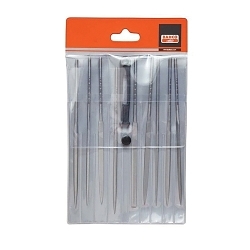 Bahco® BAH24711610 Unhandled Needle File Set, 9 Pieces, 160 mm L of Cut, Second Cut