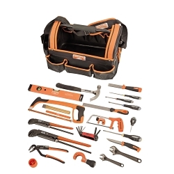 Bahco® BAH3100TBTS4 Plumbers Kit, Bag Tool Storage, 24 Pieces