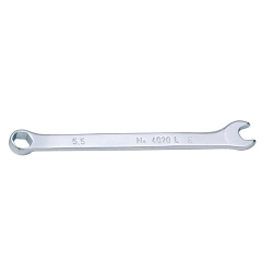 Bahco® BAH4020LM5.5 4020L-M Lilliput Combination Wrench, 5.5 mm Wrench, 15 deg Offset, 80 mm OAL, Alloy Steel, Polished Chrome