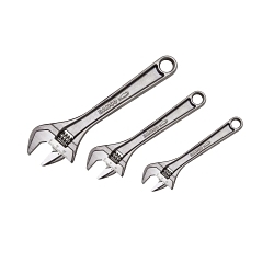 Williams® BAH80RCUS Adjustable SAE Wrench Set, 3 Pieces, 6, 8 and 10 in, Polished Chrome