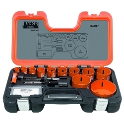 Bahco® BAH862017 Professional Hole Saw Set, 17 Pieces, For Use With 9/16 to 13/16 in and 1-1/4 to 6 in Hole Saws