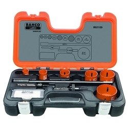 Bahco® BAH862109 Professional Hole Saw Set, 9 Pieces, For Use With 9/16 to 13/16 in and 1-1/4 to 6 in Hole Saws