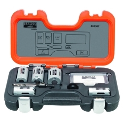 Bahco® BAH863307 Professional Hole Saw Set, 7 Pieces, For Use With 9/16 to 13/16 in Hole Saws