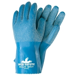 Blue Grit 6852M 6852 General Purpose Work Gloves, M, Latex, Blue, Gauntlet Cuff, Resists: Abrasion