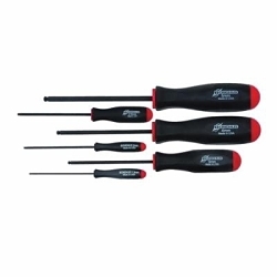 Bondhus® 10686 Ball End Standard Length Screwdriver Set, 6 Pieces, Steel/Thermoplastic/Soft Rubber Coated, ProGuard™