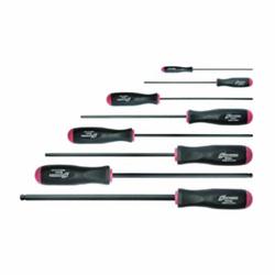 Bondhus® 10733 Ball End Long Length Screwdriver Set, 8 Pieces, Steel/Thermoplastic/Soft Rubber Coated, ProGuard™