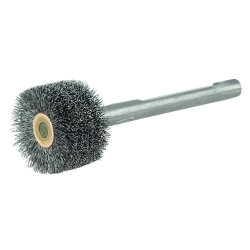 Bore-Rx™ 17211 Crosshole Wheel Brush, 1-1/2 in Dia Brush, 1 in W Face, 0.006 in Dia Crimped Filament/Wire