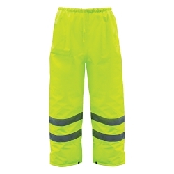 Boss® 3NR40002X 3NR4000 Class E Insulated Rain Pant, 52 in Waist, Hi-Viz Yellow, Polyester