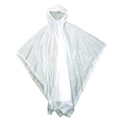 Boss® 61 Waterproof Rain Poncho, Universal, 80 in L, Clear, 0.1 mm Vinyl