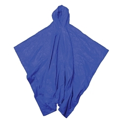 Boss® 62 Waterproof Rain Poncho, Universal, 80 in L, Blue, 0.1 mm Vinyl