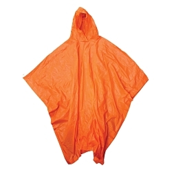Boss® 63 Waterproof Rain Poncho, Universal, 80 in L, Orange, 0.1 mm Vinyl