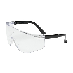 Bouton® 250-03-0000 Zenon Z28™ OTG Protective Glasses, Anti-Scratch, Clear Lens, Frameless Frame, Black, Polycarbonate Frame, ANSI Z87.1+