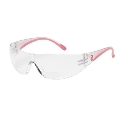 Bouton® 250-12-0175 Lady Eva® 1-Piece Bi-Focal Lens Safety Reading Eyewear, +1.75 Diopter, Clear/Pink, Polycarbonate Frame, Yes UV Protection, ANSI Z87.1+/Z87.1-2015