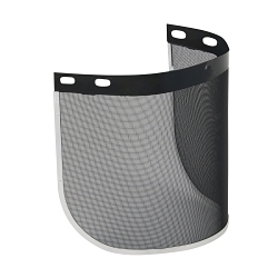 Bouton® Optical® 251-01-7701 Uncoated Safety Visor, Black, Steel Mesh, 8 in H x 15-1/2 in W, For Use With Headgears, Specifications Met: ANSI Z87.1