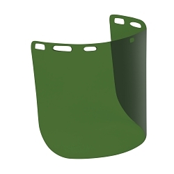 Bouton® Optical® 251-01-7313 Uncoated Safety Visor, Green IR Shade 3, Polycarbonate, 8 in H x 15 in W x 0.078 in THK Visor, For Use With Headgears, Specifications Met: ANSI Z87.1-2015