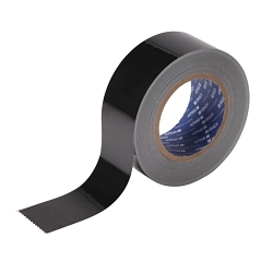 Brady® ToughStripe® 104310 Non-Reflective Overlaminate Floor Marking Tape, 100 ft L x 2 in W, Black, B-514 Polyester
