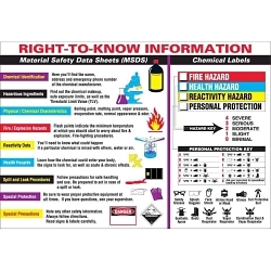 Brady® 105624 Laminated Rectangular Safety Sign, English, [RIGHT-TO-KNOW INFORMATION], 20 in L x 29 in W