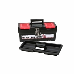 Brady® 105905 Small Unfilled Lockout Toolbox, Black/Red, 7.1 in H x 14 in W x 5-1/2 in D