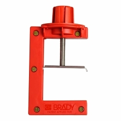 Brady® 121505 Large Butterfly Valve Lockout, Fits Min Handle Size: 2 in THK in, Fits Max Handle Size: 4 in THK, 4 Padlocks, -20 deg F Min Temperature, 140 deg F Max