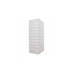 Brady® 140740 Rectangular Safety Sign Slider, 3 Sides, 4 Sign Capacity, Floor Mount, Plastic, 36 in H x 24 in W, White