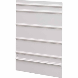 Brady® 140744 Rectangular Safety Sign Slider, 1 Sides, 4 Sign Capacity, Wall Mount, Aluminum, 36 in H x 24 in W, White
