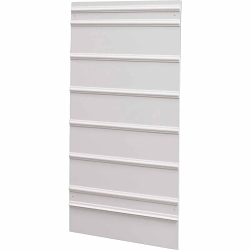 Brady® 140746 Rectangular Safety Sign Slider, 1 Sides, 6 Sign Capacity, Wall Mount, Plastic, 50 in H x 24 in W, White