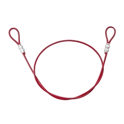 Brady® 170973 Lockout, 0.19 in Dia Cable x 2 ft L Cable, Red, ABS Plastic Body