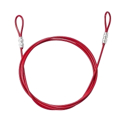 Brady® 170975 Lockout, 0.19 in Dia Cable x 8 ft L Cable, Red, ABS Plastic Body