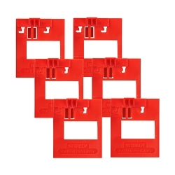 Brady® 177595 Electrical Risk Lockout Device, For Use With Clamp-On Circuit Breaker Lockout- 480/600 Volt (176497) and Clamp-On Circuit Breaker Lockout - 480/600 Volt, 6 Pack (176498), Polypropylene, Red