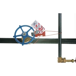 Brady® 50932 Mechanical Risk Universal Lockout Cable Attachment, For Use With All Purpose Cable Mechanical Risk Lockout Device, LOTO-24 Nylon/Steel, Red, OSHA 1910.147, ANSI/ASSE Z244.1