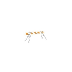Brady® 57594 Traffic Barricade Set, Orange/White, 42 in H x 10 ft W