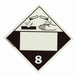 Brady® 60419 Diamond DOT Vehicle Placard, 10-3/4 in W, B-120 Fiberglass, White Background, Black Legend