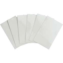 Brady® 64984 1-Sided Rectangle Label Overlaminate, 1-1/2 in L x 2-1/2 in W, 0.0019 in THK, Acrylic Adhesive, Clear